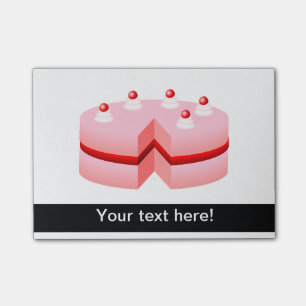 Geburtstagskuchen-Cartoon Post-it Klebezettel