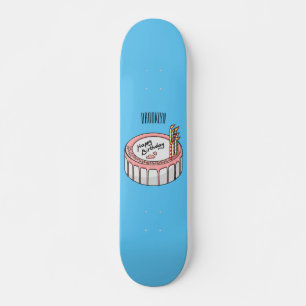 Geburtstagskuchen-Cartoon Skateboard
