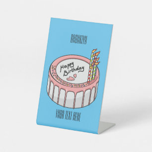 Geburtstagskuchen-Cartoon Sockelschild