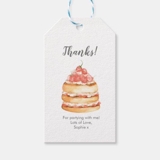Geburtstagskuchen Danke, Tags | Anhänger (Vorderseite)