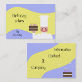 Geburtstagskuchen durch B.A.King Visitenkarte (Vorne/Hinten)