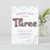 Geburtstagskuchen Einladung (Stehend Vorderseite)