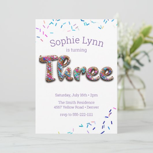 Geburtstagskuchen Einladung (Stehend Vorderseite)