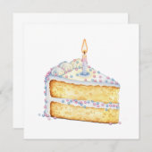 Geburtstagskuchen Einladung (Vorne/Hinten)