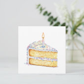 Geburtstagskuchen Einladung (Stehend Vorderseite)