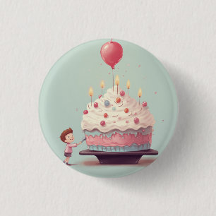Geburtstagskuchen, Eis, Geburtstag Button