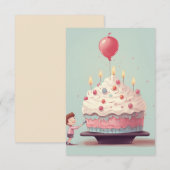 Geburtstagskuchen, Eiscreme, Geburtstag Dankeskarte (Vorne/Hinten)