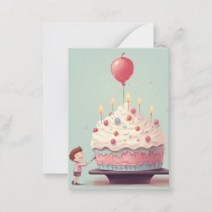 Geburtstagskuchen, Eiscreme, Geburtstag Mitteilungskarte