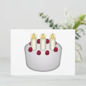 Geburtstagskuchen - Emoji Karte (Stehend Vorderseite)