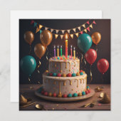 Geburtstagskuchen Feiertagskarte (Vorne/Hinten)