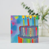 Geburtstagskuchen Feiertagskarte (Stehend Vorderseite)