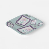 Geburtstagskuchen-Geburtstagskarten Pappteller (Gewinkelt)