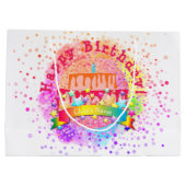 Geburtstagskuchen-Geschenktasche - HAMbWG Große Geschenktüte (Rückseite)