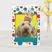 Geburtstagskuchen - Golden Doodle Karte (Gelbe Blume)