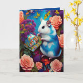 Geburtstagskuchen Hamster so Niedlich Funny Funny Karte (Gelbe Blume)