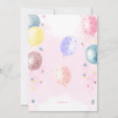 Geburtstagskuchen in Wasserfarbe Einladung (Rückseite)