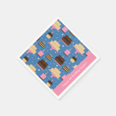 Geburtstagskuchen Individuelle Name + Gruß Serviette (Ecke)