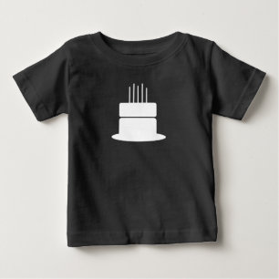 Geburtstagskuchen jeder Farbe Baby T-shirt