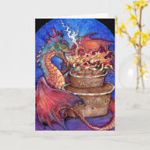 Geburtstagskuchen Karte (Gelbe Blume)