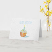 Geburtstagskuchen Karte (Gelbe Blume)