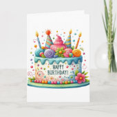 Geburtstagskuchen Karte (Vorderseite)