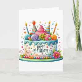 Geburtstagskuchen Karte