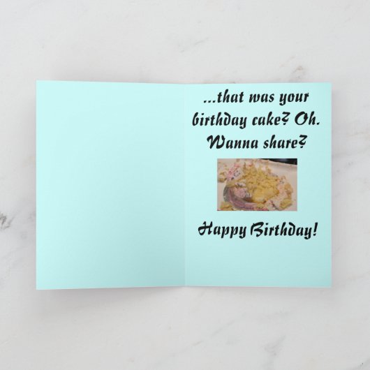 Geburtstagskuchen Karte (Innenseite)