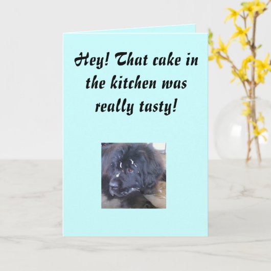 Geburtstagskuchen Karte (Gelbe Blume)