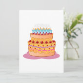 Geburtstagskuchen Karte (Stehend Vorderseite)