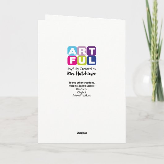 Geburtstagskuchen Karte (Rückseite)