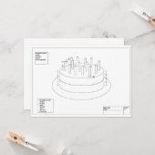 Geburtstagskuchen Karte (Vorderseite/Rückseite Beispiel)