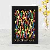 Geburtstagskuchen-Karte, schwedisches Gruß Karte (Gelbe Blume)