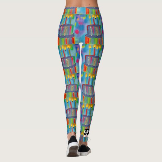 Geburtstagskuchen Leggings (Rückseite)