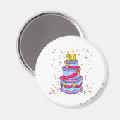 Geburtstagskuchen Magnet (Vorderseite/Rückseite)