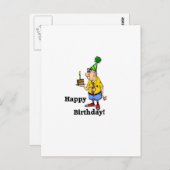 Geburtstagskuchen - Mann Postkarte (Vorne/Hinten)