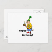 Geburtstagskuchen - Mann Postkarte (Vorne/Hinten)