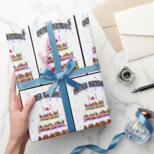 Geburtstagskuchen mit Confetti Geschenkpapier
