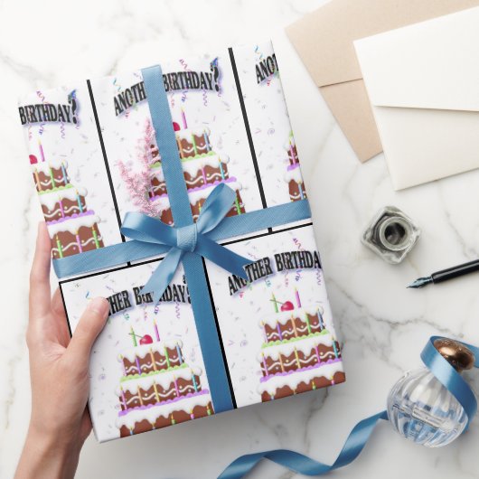 Geburtstagskuchen mit Confetti Geschenkpapier (Schenken)
