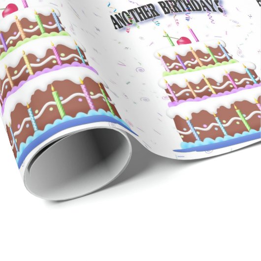 Geburtstagskuchen mit Confetti Geschenkpapier (Rolleneckpunkt)
