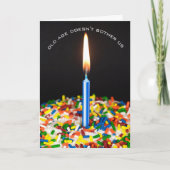 Geburtstagskuchen mit Kerze Karte (Vorderseite)