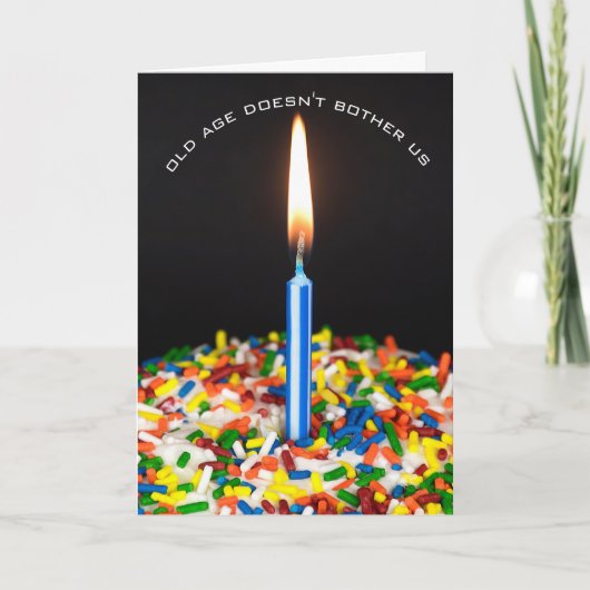 Geburtstagskuchen mit Kerze Karte (Vorderseite)