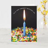 Geburtstagskuchen mit Kerze Karte (Gelbe Blume)