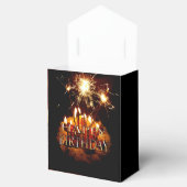 Geburtstagskuchen mit Sparklern, Geschenkschachtel (Geöffnet)