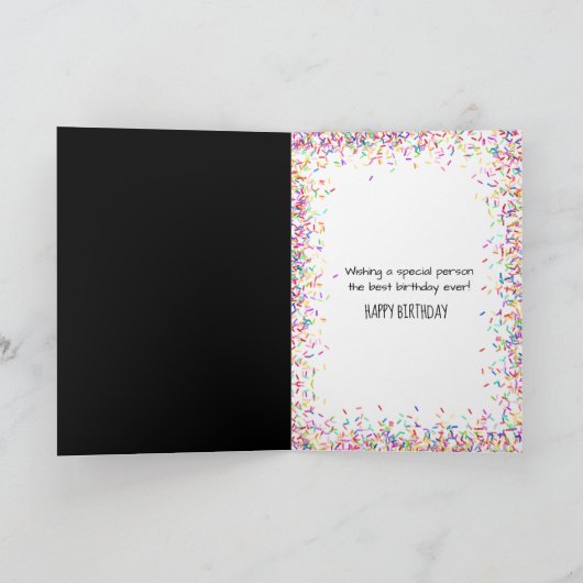 Geburtstagskuchen mit Sparklern Karte (Innenseite)