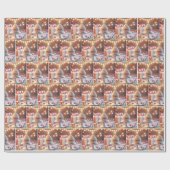 Geburtstagskuchen mit String Lighting Geschenkpapier (Flach)