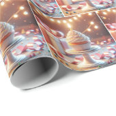 Geburtstagskuchen mit String Lighting Geschenkpapier (Rolleneckpunkt)