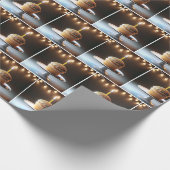 Geburtstagskuchen mit String Lighting Geschenkpapier (Ecke)