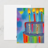 Geburtstagskuchen Mitteilungskarte (Vorne/Hinten)