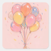 Geburtstagskuchen oder Umschlag Aufkleber (Vorderseite)