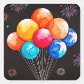 Geburtstagskuchen oder Umschlag Aufkleber (Vorderseite)